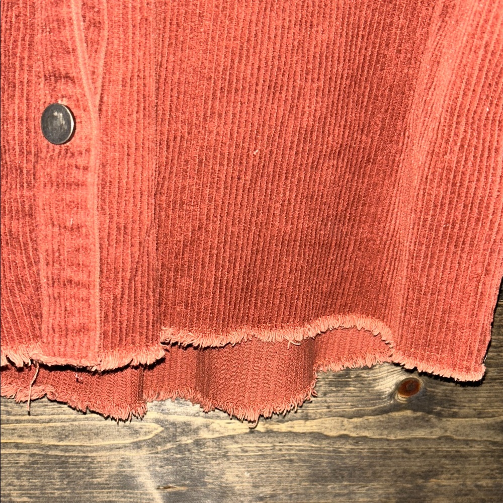 Rust Corduroy Button-Up Jacket - Picture 4 of 8